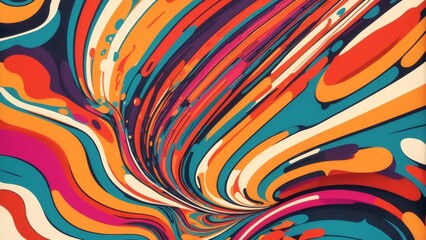 Fond graphique, abstrait, Disco, Funk, Hippie, année 70, Glamour, Révolution, 