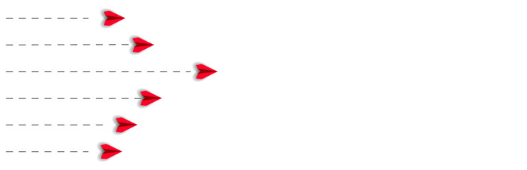 Paper airplanes flying forward in a group.
innovative, solution producing business idea. teamwork idea concept.