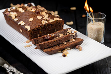 chocolate cake on a plate
