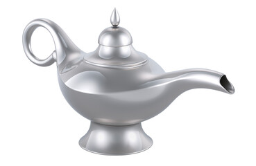 Aladdin magic lamp, 3D rendering isolated on transparent background
