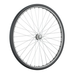 Retro wire-spoked wheel, 3D rendering isolated on transparent background