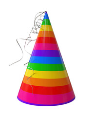 3d illustration of a colored hat for party