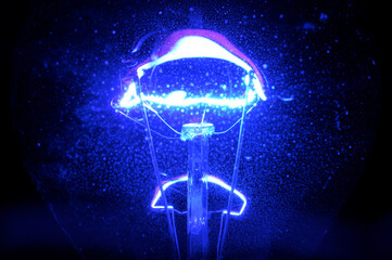dusty blue light bulb