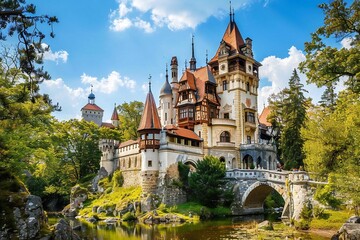 Fototapeta premium Tourism and travel photos of majestic castle architecture