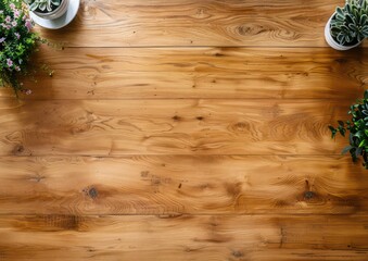 oak worktop table in top down view, realistic and natural