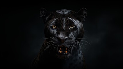 Front view of Panther on dark background.