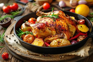 Roasted chicken dinner, a delicious and satisfying meal