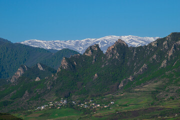 Naklejka premium landscape with mountains