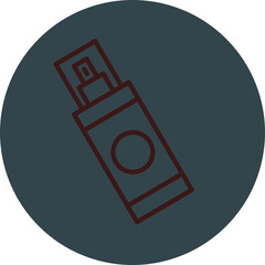 Foundation Grey Red Line Circle Icon Line Circle Icon