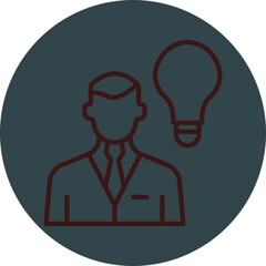 Creative Employee Grey Red Line Circle Icon Line Circle Icon