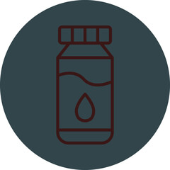 Syrup Grey Red Line Circle Icon Line Circle Icon