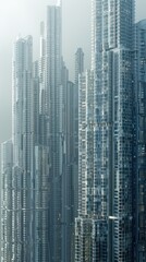 modern skyscraper towers of residential apartments