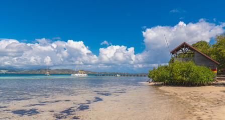 Îlet Madame, îlet désert avec une plage de sable blanc en Martinique, Antilles Françaises.