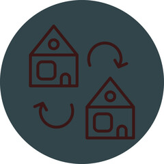 Replacement Grey Red Line Circle Icon Line Circle Icon