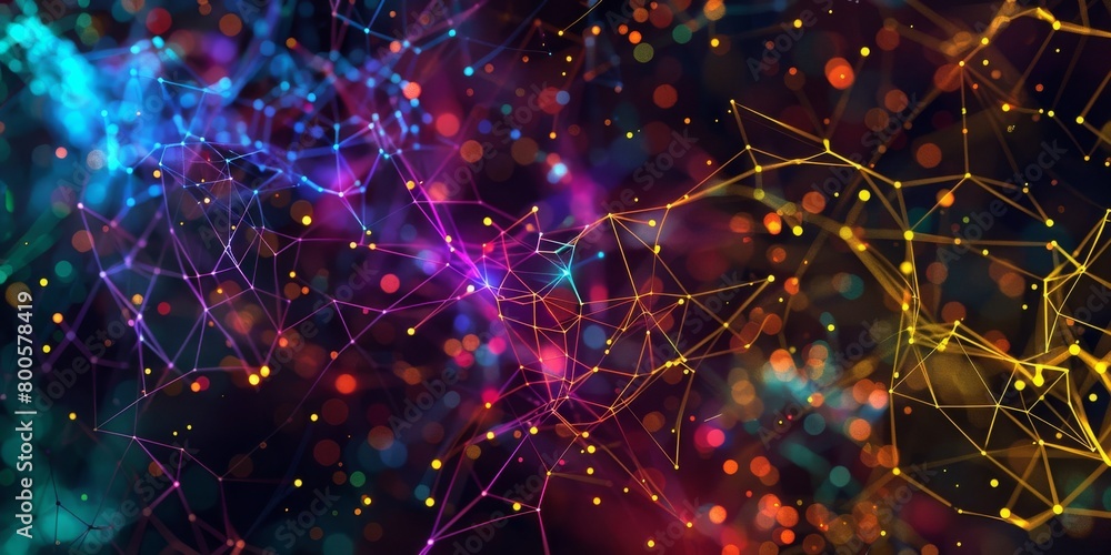 Aufkleber visualization of the cyber world: a conceptual abstract representing the internet