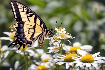 Fototapeta premium butterfly swallowtail life cycle eastern tiger imago insect larvae transition morph metamorphosis renewal pupa evolution change caterpillar chrysalis egg stage nature transformation development white'