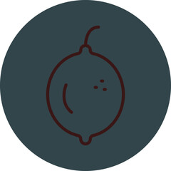 Lemon Grey Red Line Circle Icon Line Circle Icon