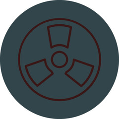 Radiation Grey Red Line Circle Icon Line Circle Icon