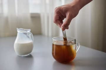 blank packaging white aluminum foil sachet for instant coffee