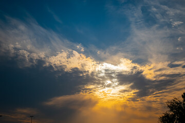 sunset in the mountains