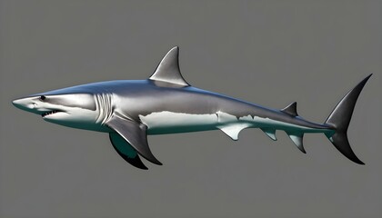 Fototapeta na wymiar A Hammerhead Shark With A Sleek And Streamlined Bo Upscaled