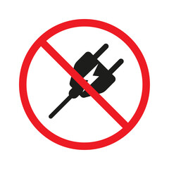 Inserting electrical plugs is prohibited. electrical plug