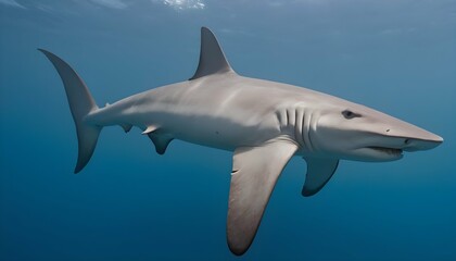 A Hammerhead Shark With Its Distinctive Dorsal Fin Upscaled 5