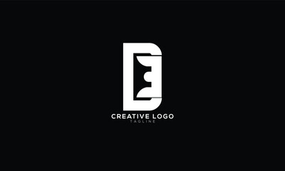 Fototapeta premium DE ED Abstract initial monogram letter alphabet logo design