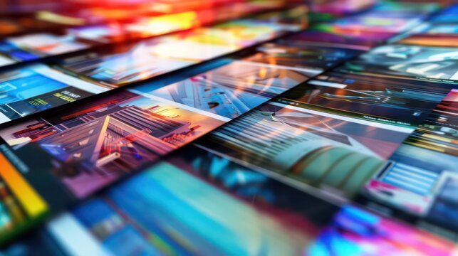 marketing wallpaper with several and dynamic shapes and materials 
