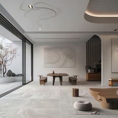 minimalist villa with modern and clean architecture
