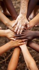 group of people holding hands