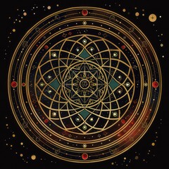 sigil symbol with circular geometrical structure, very artistic and clean