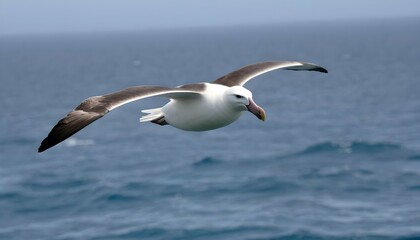Fototapeta na wymiar An Albatross Gliding Effortlessly On The Ocean Bre Upscaled 2