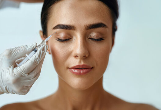 Professional Administering Cosmetic Injection to Female Client
