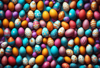 Fototapeta premium 'pattern eggs vector Easter Stock illustration Background Abstract Texture Design Art Spring Happy Paint Blue Color Wallpaper Celebration Graphic Flat HolidayBackground Pattern Abstract Vector'