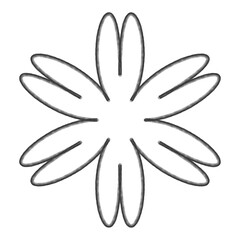 foliage shape with round pencil outlines ready to be filled with color and texture