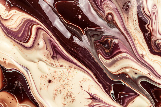 Abstract chocolate pattern artistic and fluid 