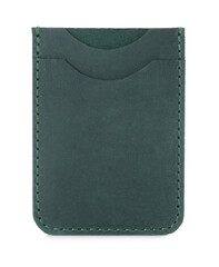 Leather business card holder isolated on white