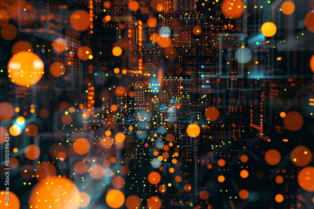 Poster abstract digital visualization of aidriven business strategy merging data science with innovative ma