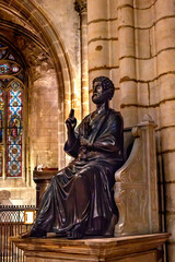 Saint Peter Statue Saint Nizier Church Lyon France - 800598015
