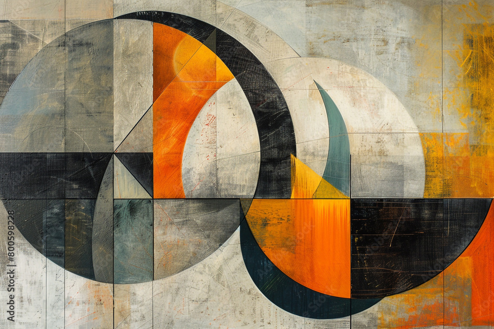 Poster abstract retro simplicity elemental avantgarde forms whisper of minimalist beauty