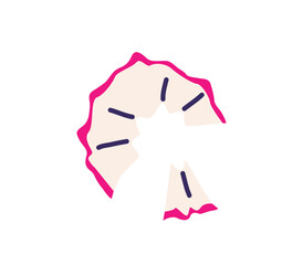 Pink shavings pencil vector illustration isolated on white background