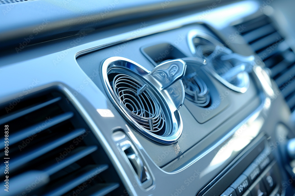 Poster advanced air conditioning unit for automobiles focusing on the condensers role in temperature manage