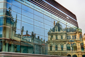 Hotel de Ville Reflection Cityscape Lyon France - 800600060
