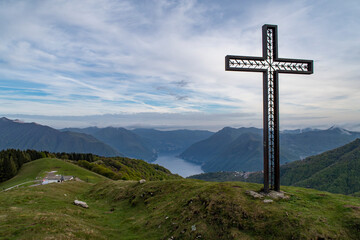 Landscape of Lake Como from Alpe di Colonno