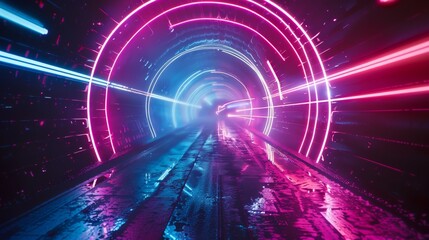 roduce futuristic backgrounds with glowing neon elements