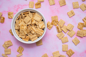 cinnamon breakfast cereal in a bowl