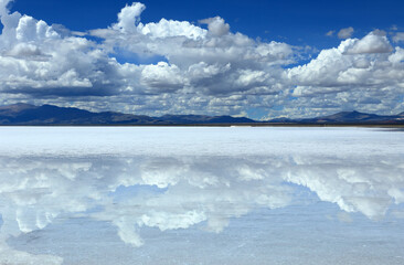 Jujuy Province Salt Flat Salinas Grandes With Reflections