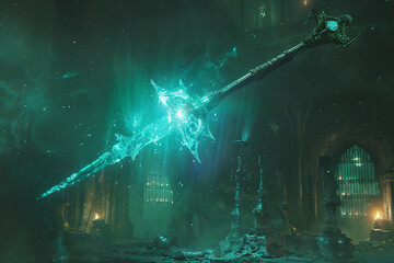 Ethereal mace shimmering with otherworldly light, phasing through defenses with spectral force.