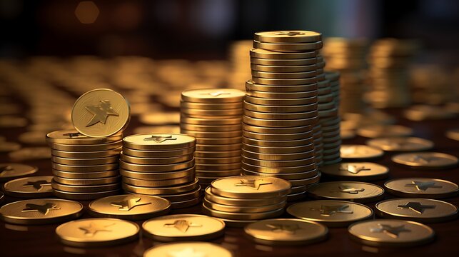 big pile of crypto bitcoin coins